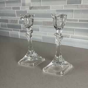 Crystal candle holders